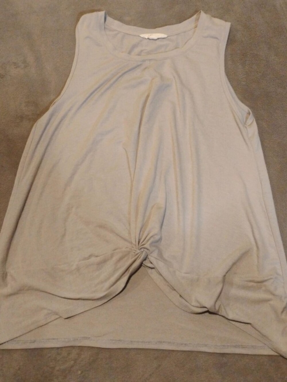 New York Laundry Athleisure Gray Twist Front Tank Top - L
